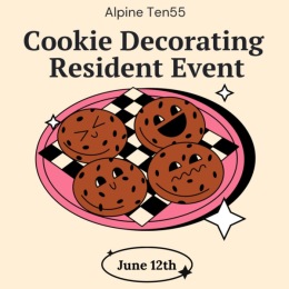 Join us for our next resident event cookie decorating this Thursday, June 12th