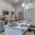 a kitchen with white cabinets